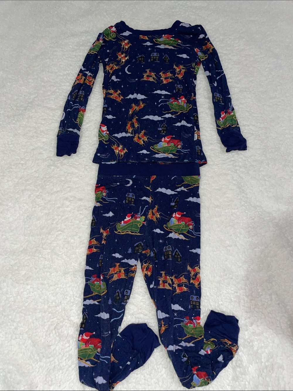 Little Sleepies Navy Santa 2 Piece Pjs